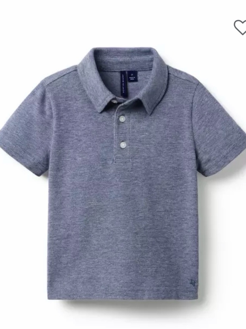Janie and Jack Heathered Blue Polo